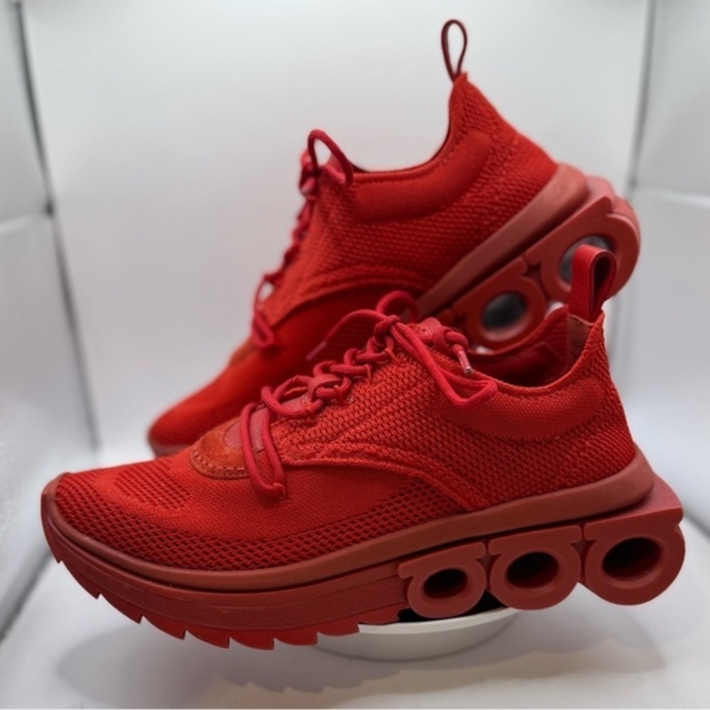 Salvatore Ferragamo Stunning Red Sneakers Modern Comfort